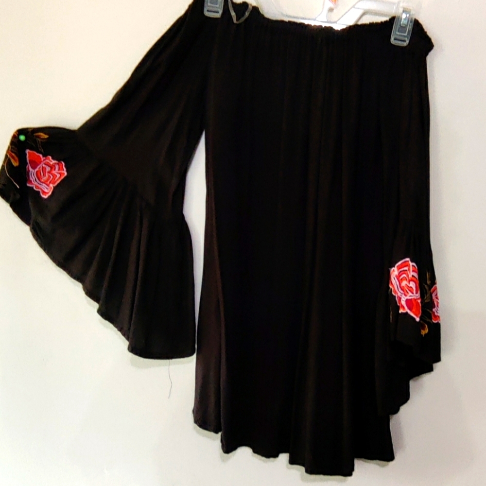 Black off shoulder dress